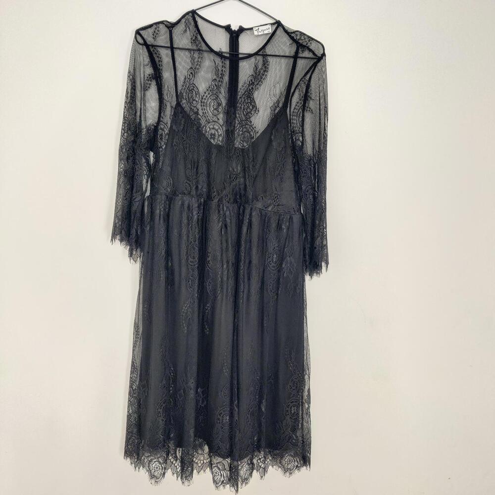 Thyme Maternity Women's Black Lace Dress Size Medium